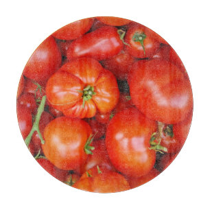 Fresh red tomatoes print cutting board