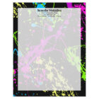 Fresh Retro Neon Paint Splatter on Black