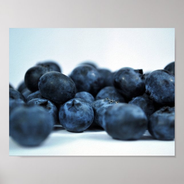 Fresh Ripe Blueberries Poster (Front)