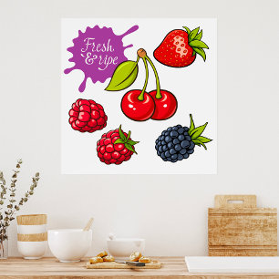 Fresh Ripe Fruit Poster