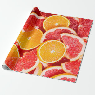Fresh ripe orange and grapefruit backgroundbackgro wrapping paper