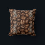 Fresh Roasted Coffee Beans Steam Aroma Cushion<br><div class="desc">Hyper-realistic close-up of perfectly roasted coffee beans with gentle swirls of warm steam rising,  capturing that irresistible morning aroma in visual form. Rich brown tones,  glossy textures and delicate vapor trails create an intense,  comforting coffee-lover’s dream.</div>