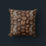 Fresh Roasted Coffee Beans Steam Aroma Cushion<br><div class="desc">Hyper-realistic close-up of perfectly roasted coffee beans with gentle swirls of warm steam rising,  capturing that irresistible morning aroma in visual form. Rich brown tones,  glossy textures and delicate vapor trails create an intense,  comforting coffee-lover’s dream.</div>