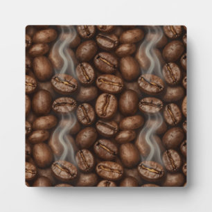 Fresh Roasted Coffee Beans Steam Aroma Plaque