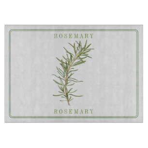 Fresh Rosemary 11"x8" Glass Cutting Board
