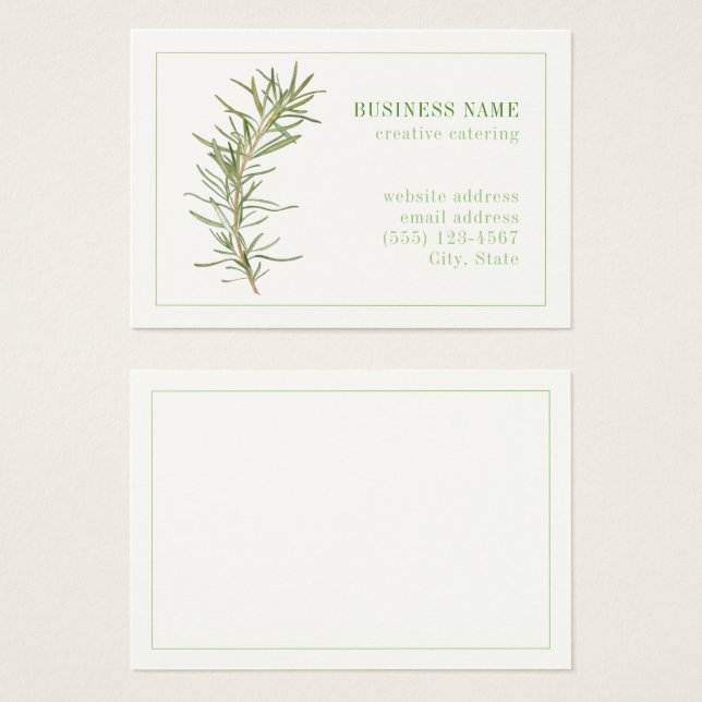 FRESH ROSEMARY 3.5x2.5 Business Card (Front & Back)