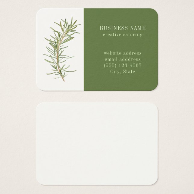 FRESH ROSEMARY 3.5x2.5 Business Card II (Front & Back)
