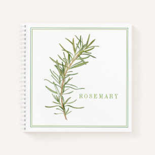 FRESH ROSEMARY 8.5x8.5 Spiral Notebook