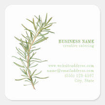 FRESH ROSEMARY Biz ID Small Square Stickers