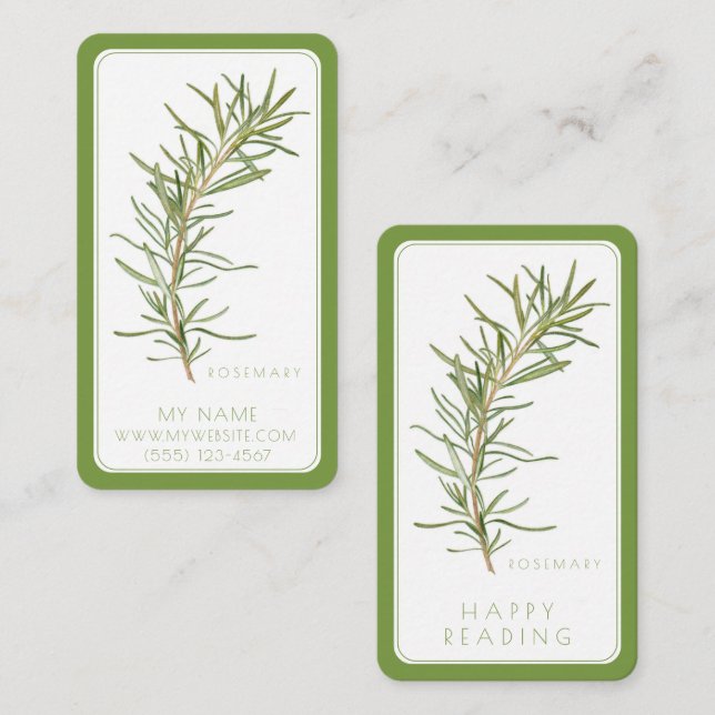 FRESH ROSEMARY Business Bookmarks 3.5x2 Card II (Front/Back)