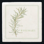 FRESH ROSEMARY Marble Stone Coaster<br><div class="desc">Rest your favourite hot or cold beverages on this FRESH ROSEMARY marble stone coaster. * Rosemary is a beautiful and fragrant herb, with many uses, both medicinal and culinary. This sprig, plucked fresh from the garden, was drawn by hand with coloured pencils. * Other coasters, and matching products are available...</div>
