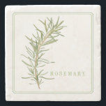 FRESH ROSEMARY Marble Stone Coaster<br><div class="desc">Rest your favourite hot or cold beverages on this FRESH ROSEMARY marble stone coaster. * Rosemary is a beautiful and fragrant herb, with many uses, both medicinal and culinary. This sprig, plucked fresh from the garden, was drawn by hand with coloured pencils. * Other coasters, and matching products are available...</div>