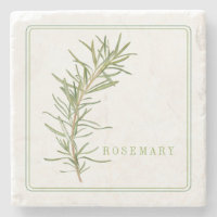 FRESH ROSEMARY Marble Stone Coaster