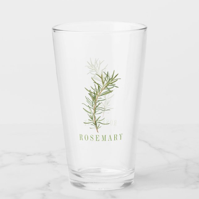FRESH ROSEMARY Pint Drinking Glass (Front)