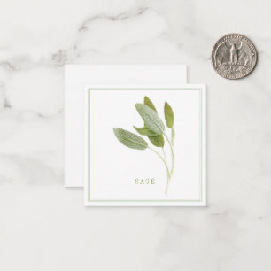 FRESH SAGE 2.5" Square Flat Card