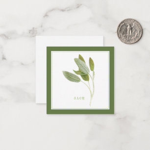 FRESH SAGE 2.5" Square Flat Card / Green