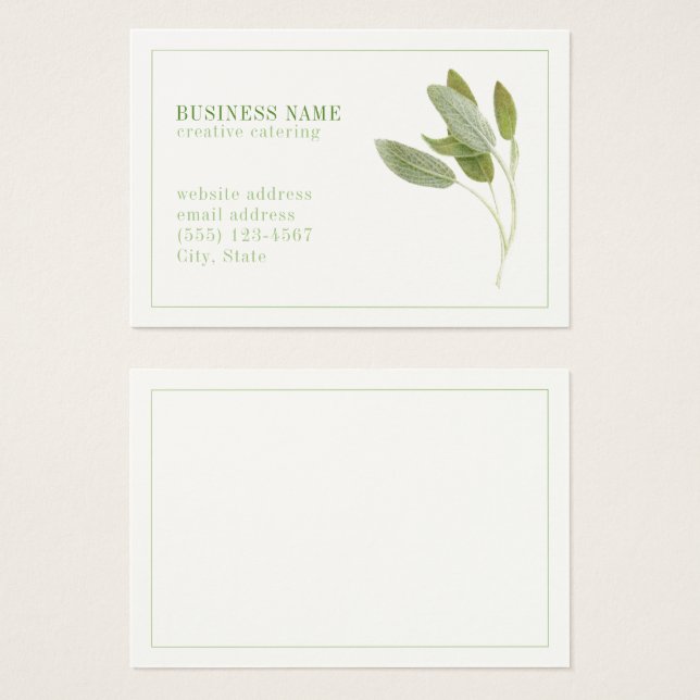 FRESH SAGE 3.5x2.5 Business Card (Front & Back)