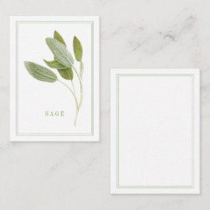 FRESH SAGE 3.5x2.5 Flat Note Card