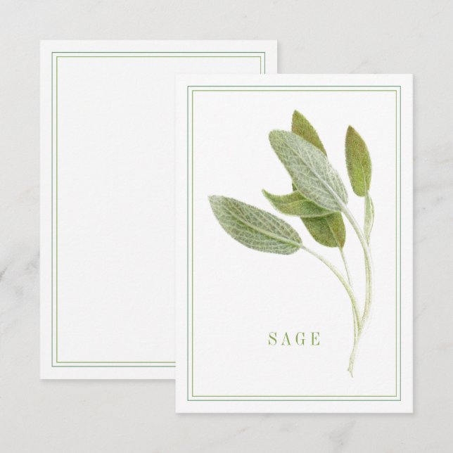 FRESH SAGE 3.5x5 Flat Card (Front/Back)