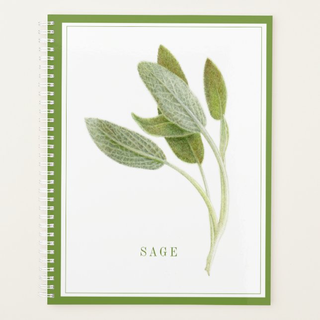 FRESH SAGE 8.5x11 Planner / Green (Front)