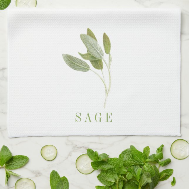 FRESH SAGE Kitchen Towel (Folded)