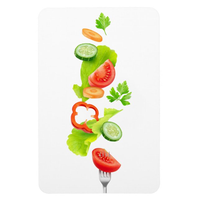 Fresh salad vegetables magnet (Vertical)