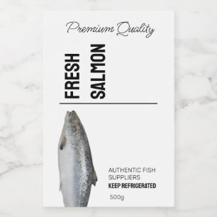 Fresh Salmon Fish Product Label