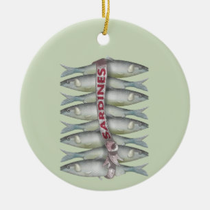 Fresh Sardines Ceramic Tree Decoration
