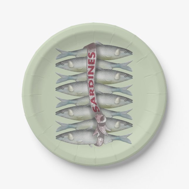 Fresh Sardines Paper Plate (Front)