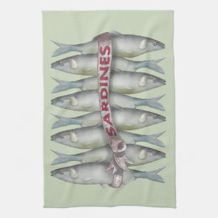 Fresh Sardines Tea Towel