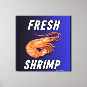Fresh shrimp canvas print