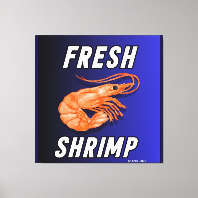Fresh shrimp  canvas print (Front)