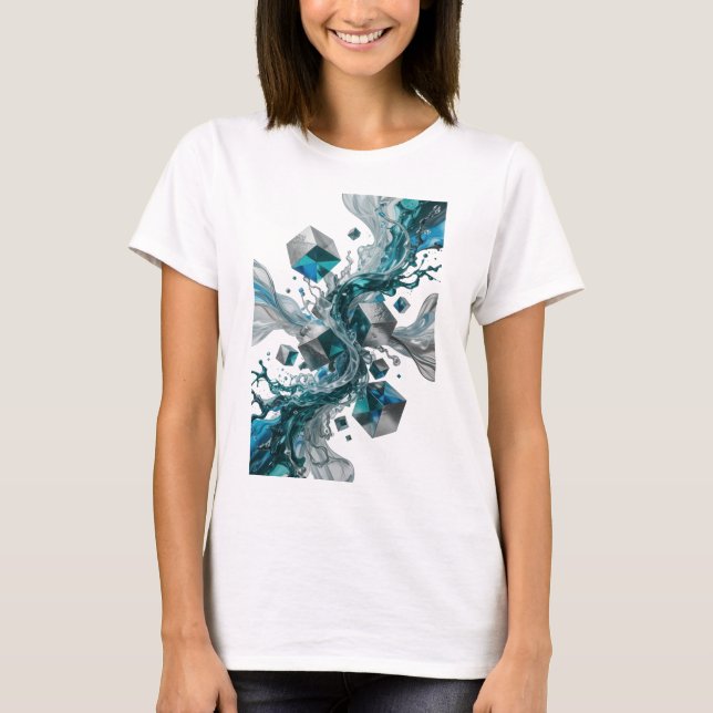 Fresh Silver ABSTRACT ART Custom Tee (Front)