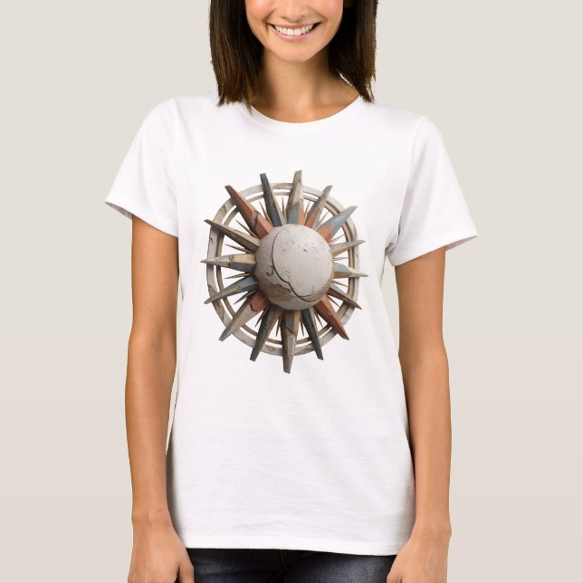 Fresh Silver ABSTRACT ART Modern Design T-Shirt (Front)