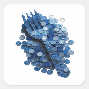 Fresh Silver DNA DOUBLE HELIX Sticker Art