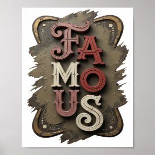 Fresh Silver FAMOUS Design Poster