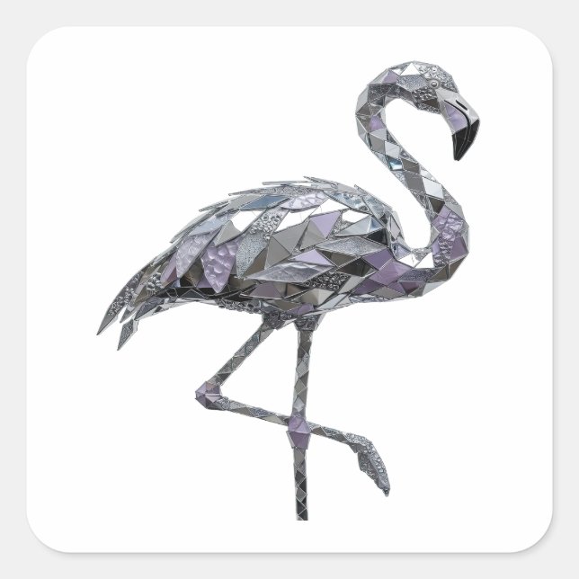 Fresh Silver FLAMINGO Sticker Motif (Front)