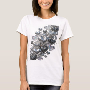 Fresh Silver HEARTS OF GLITTER Statement Tee