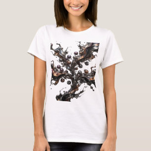 Fresh Silver METALLIC BLOOM Print T-Shirt