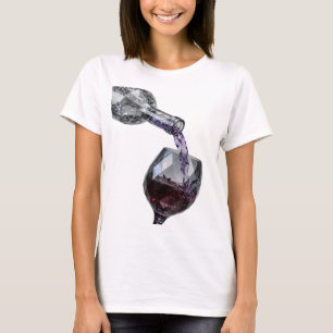 Fresh Silver RED WINE Slogan Design T-Shirt
