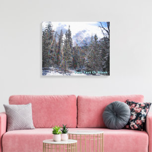 Fresh Snow On Rapid Lightning Canvas Print