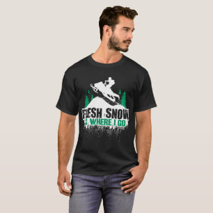 Fresh Snow Snowmobile T-Shirt