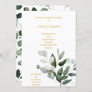 FRESH SPRING BOTANICAL BOUQUET WEDDING INVITATION