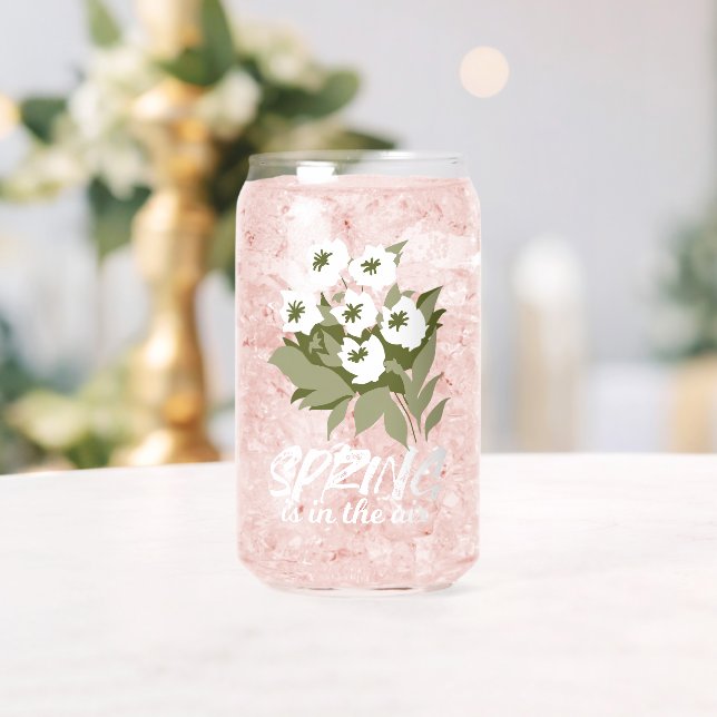 Fresh Spring Bouquet Art - 'Spring is in the Air'  Can Glass (Insitu (Wedding))