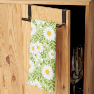Fresh Spring Daisy Vector Art Tea Towel