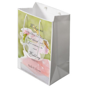 Fresh Spring Flower Bouquet Wedding Medium Gift Bag