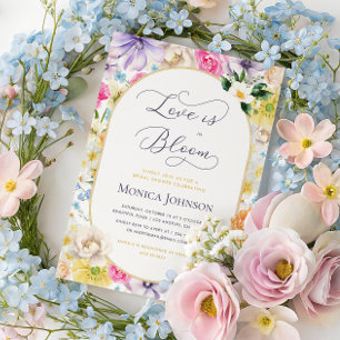 Fresh Spring Garden Love is in Bloom Bridal Shower Invitation