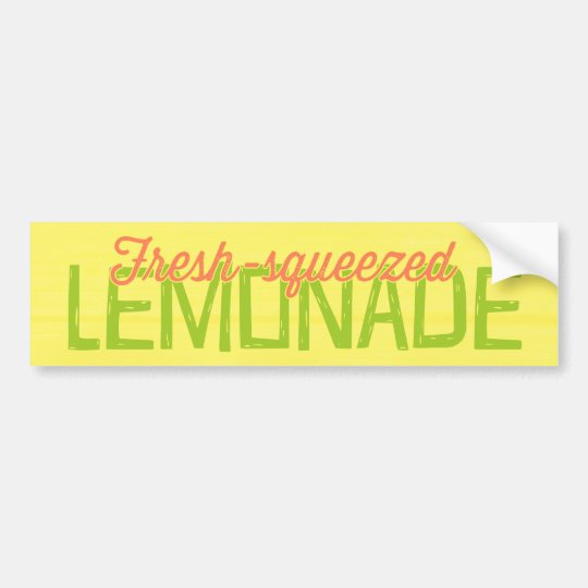 Fresh Squeezed Lemonade Bumper Sticker | Zazzle.co.uk