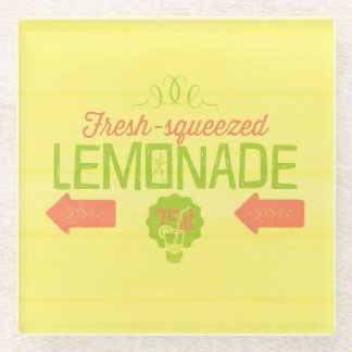 Fresh Squeezed Lemonade Napkin Glass Coaster
