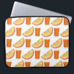 Fresh Squeezed OJ Orange Juice Citrus Fruit Slice Laptop Sleeve<br><div class="desc">Design features an original marker illustration of a wedge of orange citrus fruit and a glass of fresh-squeezed Florida orange juice. This orange illustration is also available on other products. Coordinating citrus fruit illustrations are also available. Don't see what you're looking for? Need help with customization? Click "contact this designer"...</div>